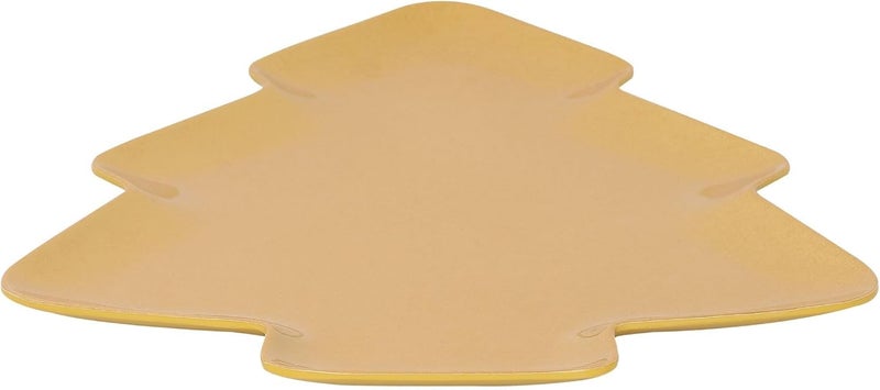 UP UPware Regal Gold Christmas Tree Shaped Melamine Dinner Plates Festive Holiday Party Plates Christmas Decor for Festive Meals Snacks and Desserts Gold 1075 x 95 Inch Set of 4 - Image 5