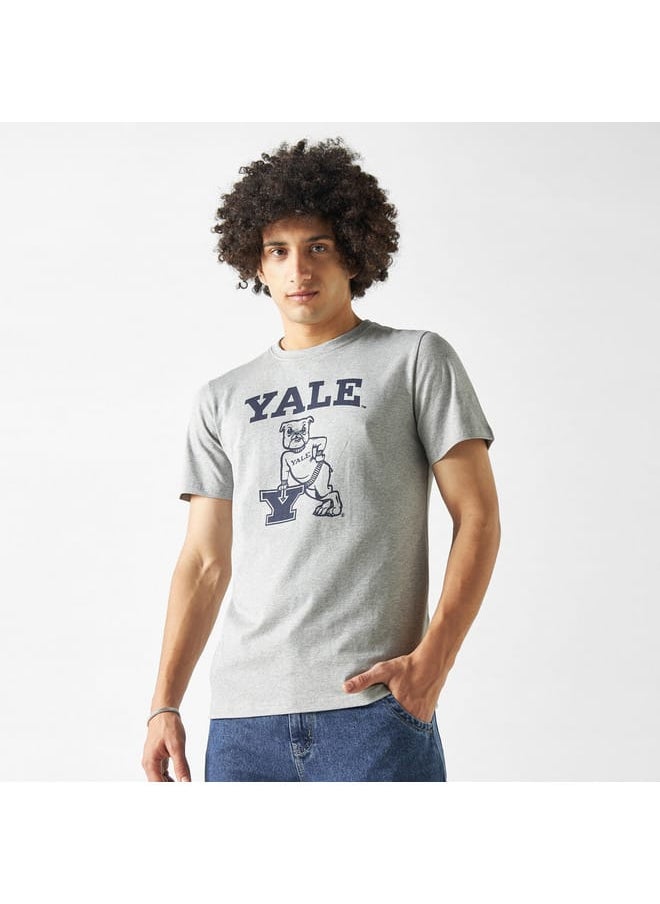 SP Characters Yale Print Crew Neck T-shirt with Short Sleeves  - Image 1