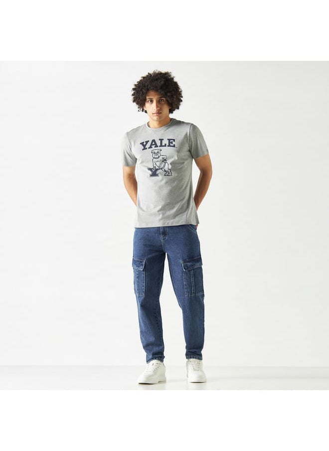 SP Characters Yale Print Crew Neck T-shirt with Short Sleeves  - Image 2