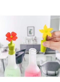 Y&D Wine Stopper Stoppers For Bottles Food-Grade Silicone Corks Reusable Bottle Cover Cute Colorful Flowerswine Decorative BPA Free 6 Pcs  - Image 2