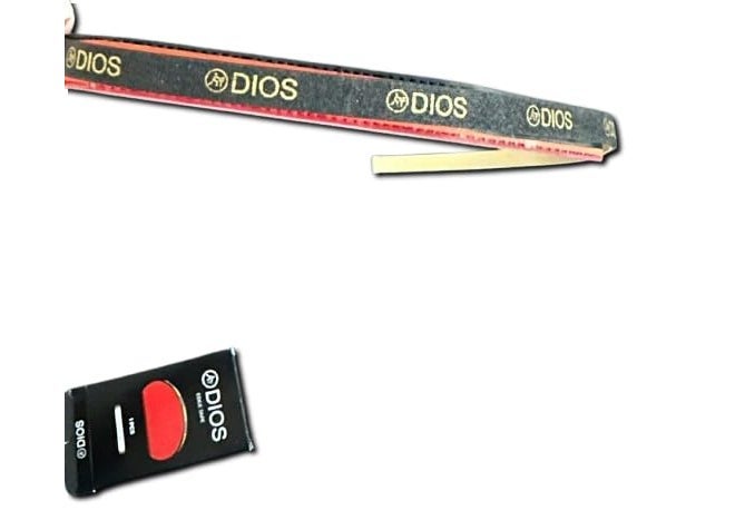 Dios Table Tennis Racquet Edge Tape, Black, 1.5 mm Thick, Sponge Material (9) - Image 2
