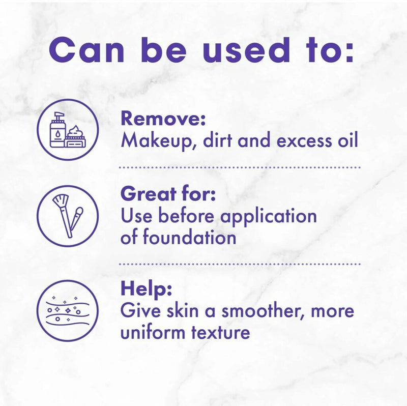 Buf-Puf Facial Sponge, Dermatologist Developed, Removes Deep Down Dirt & Makeup That Causes Breakouts and Blackheads, Reusable, Exfoliating, White, 5 Count - Image 5