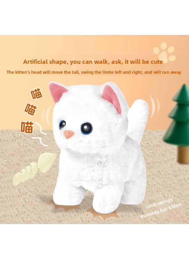 Children's Toy Simulation Cry Plush Electric Dog Bunny Cat Walking Baby Pet Storage Cage-Color:Top With Luxury Charging Version [Bunny] + Storage Rocket House  - Image 3