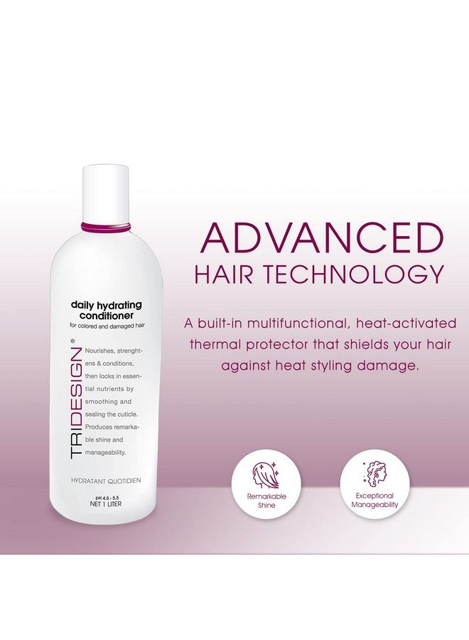 TRIDESIGN Tri Hair Conditioner For Women Or Extra Moisturizing Conditioner For Dry Hair Hair Care Restoration Conditioner For Colored Hair Adds Luminous Volume Hydration Strong & Healthy Hair 33.8 Fluid Oz  - Image 3