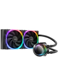 ANTEC Vortex 240 AIO ARGB CPU Liquid Cooler, 600~2000 RPM Fan Speed, 57.93 CFM Fan Airflow, Hydraulic Bearing Type, Suspended Spiral Pump Head Design, Highly Efficient Cooling Pump, EPDM High-Density Tubing, Superior Fin Density  - Image 1