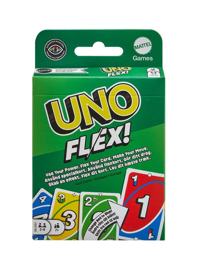 Mattel Games Original UNO™ Flex Edition – Classic Card Game with Flexible Color Changes, Power Cards, and Colorblind Accessibility, Ideal for Kids & Adults, Ages 7+  - Image 1