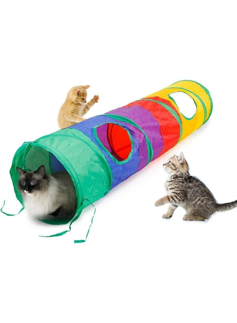 Foldable Pet Play Tunnel – Interactive Tunnel for Cats, Rabbits & Small Dogs, Ideal for Playing, Hiding & Resting - Image 1