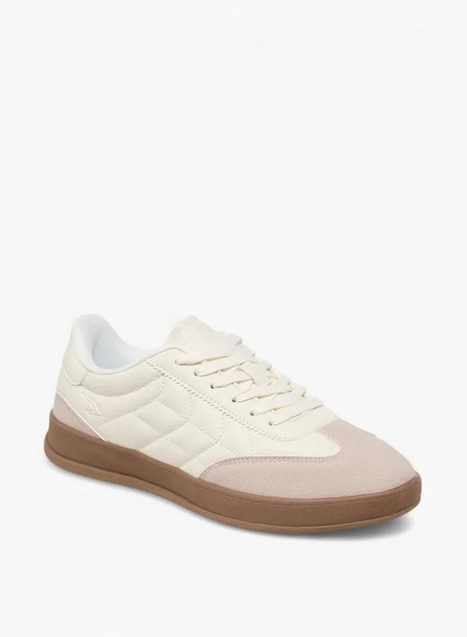 Dash BEIGE Women Panelled Sneakers with Lace-Up Closure for Women | Best Price UAE