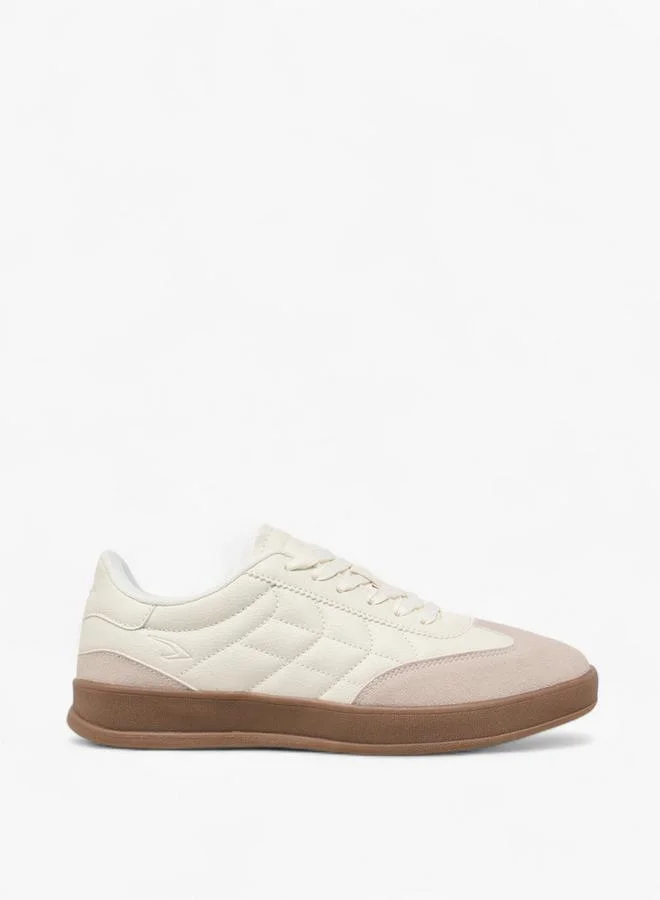Dash BEIGE Women Panelled Sneakers with Lace-Up Closure for Women | Best Price UAE