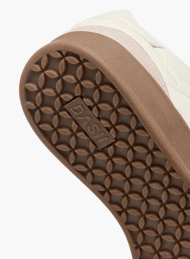 Dash BEIGE Women Panelled Sneakers with Lace-Up Closure for Women | Best Price UAE