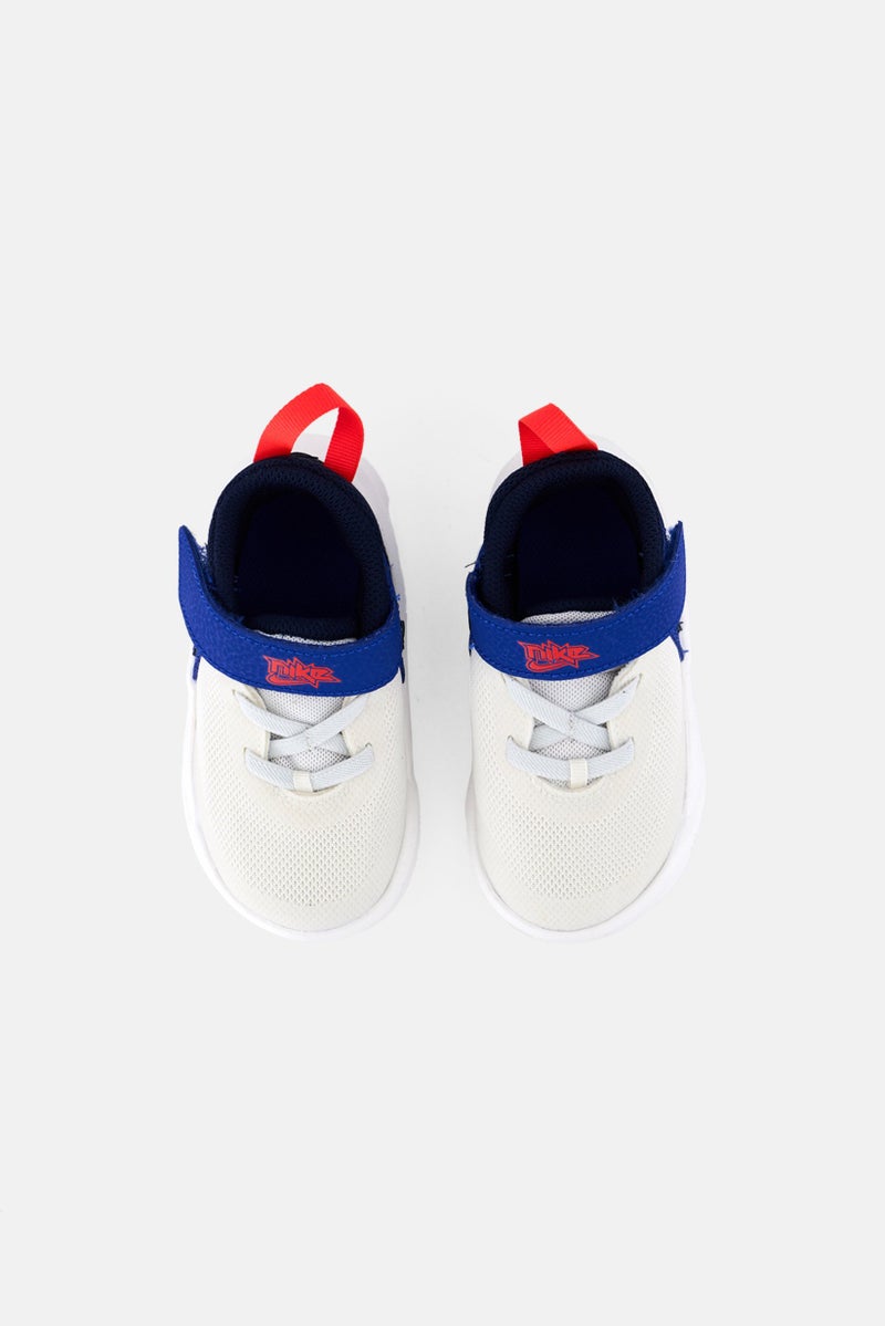 Nike Toddlers Boy Team Hustled D 10 Velcro  Closure Outdoor Shoes, White  - Image 3