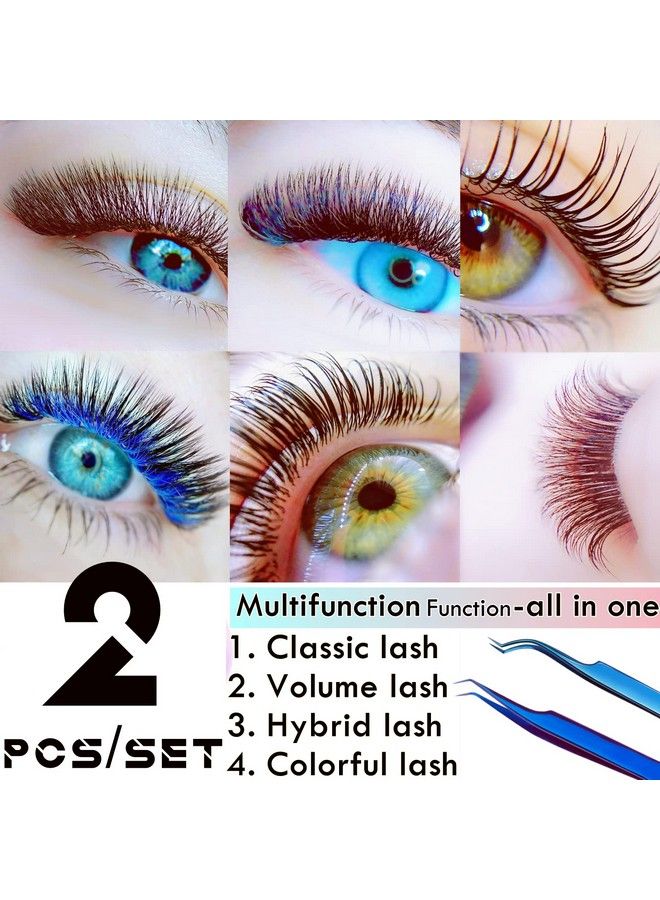 Libeauty Volume Tweezers Eyelash Extensions Neat Volume Lash Tweezers 2 Pcs L & C Shape High Precesion Eyelash Tweezer For 0.03~0.25Mm Lashes Mega Volume & Hybrid & Classic Lash - Image 4