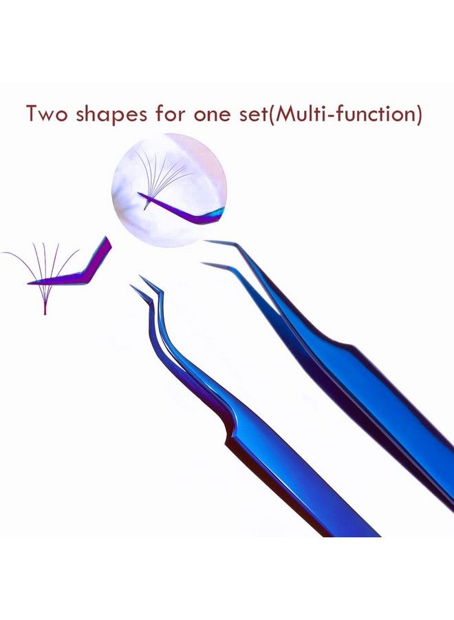 Libeauty Volume Tweezers Eyelash Extensions Neat Volume Lash Tweezers 2 Pcs L & C Shape High Precesion Eyelash Tweezer For 0.03~0.25Mm Lashes Mega Volume & Hybrid & Classic Lash - Image 5