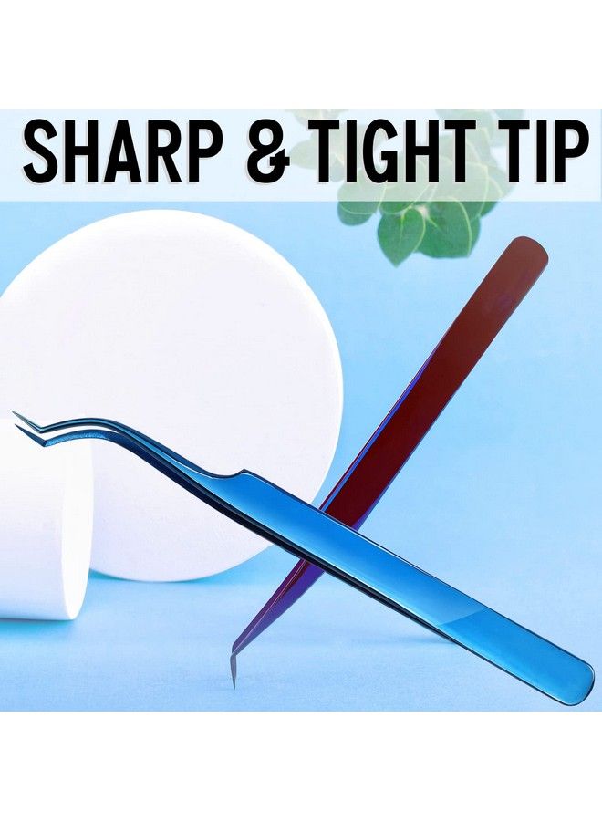 Libeauty Volume Tweezers Eyelash Extensions Neat Volume Lash Tweezers 2 Pcs L & C Shape High Precesion Eyelash Tweezer For 0.03~0.25Mm Lashes Mega Volume & Hybrid & Classic Lash - Image 3