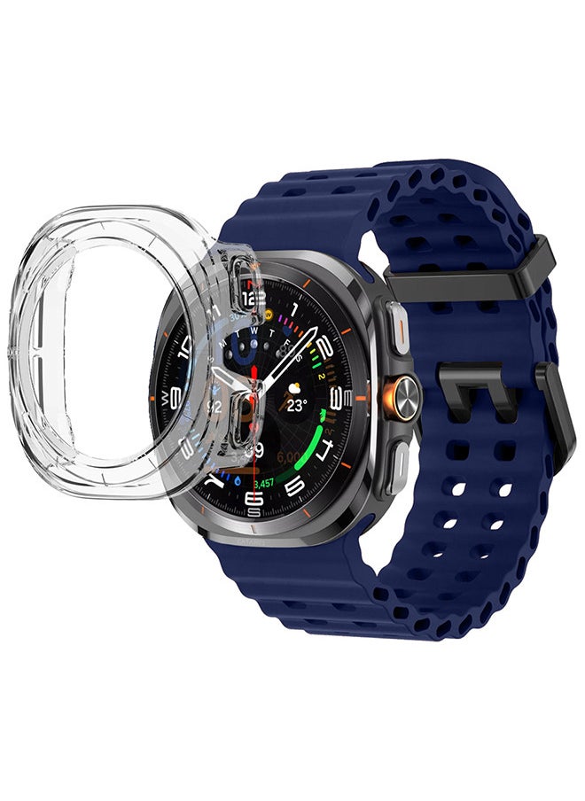 CATANES (for Samsung Galaxy Watch 7 Ultra 47mm) 2 Packs Silicone Band and Case, Soft Ocean Silicone Sport Strap Replacement Accessory  - Image 2