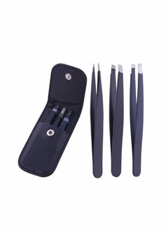 SYOSI CharmCollectio Eyebrow Tweezers Set - 3 Piece Professional Stainless Steel Precision Tweezer for Eyebrows Plucking, Ingrown Hair Remover, Daily Beauty Tool for Women and Men  - Image 1