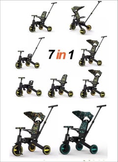 Lovely Baby Lovely Baby LB 111 Kids 7 in 1 Tricycle with Rubber Wheels Blue  - Image 2