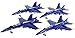 Playmaker Toys  United States Navy Blue Angels FA18 Super Hornet Fighter Jet 9 Inch Die Cast Metal Model Toy with Pullback Action Complete 6 Set - Image 3