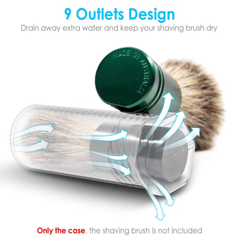 Enerfort Shaving Brush Travel Case, Shave Brush Holder Stand with Adjustable Height Compatible Most of Shaving Brushes (Brush not Included) White - Image 3