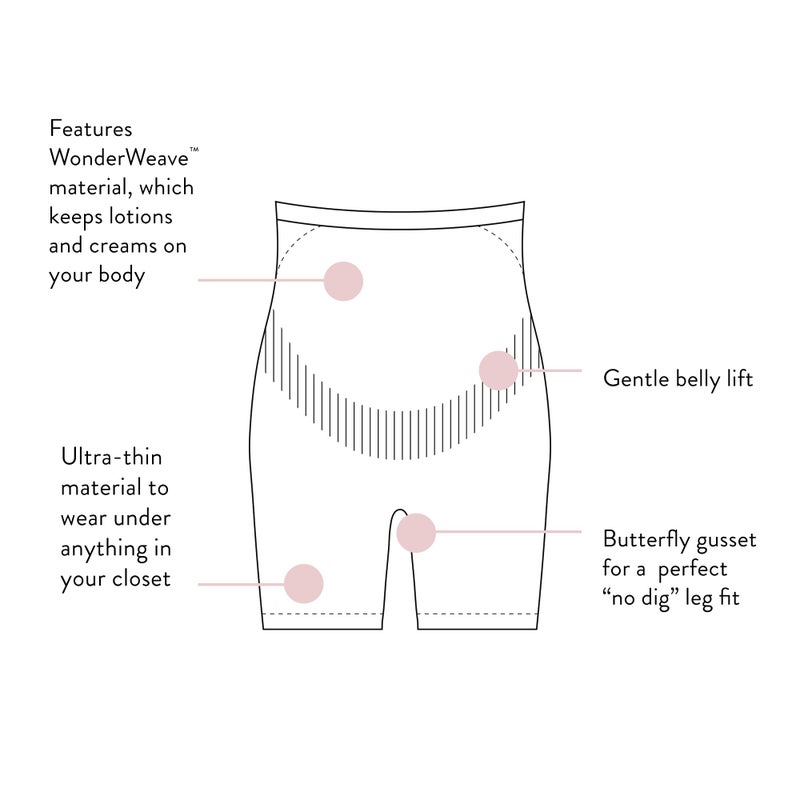 Belly Bandit Thigh Disguise Maternity Support Shorts - Smoothing Anti-Chafing Maternity Shapewear Shorts that Grows with You Every Trimester, Nude, Medium - Image 5