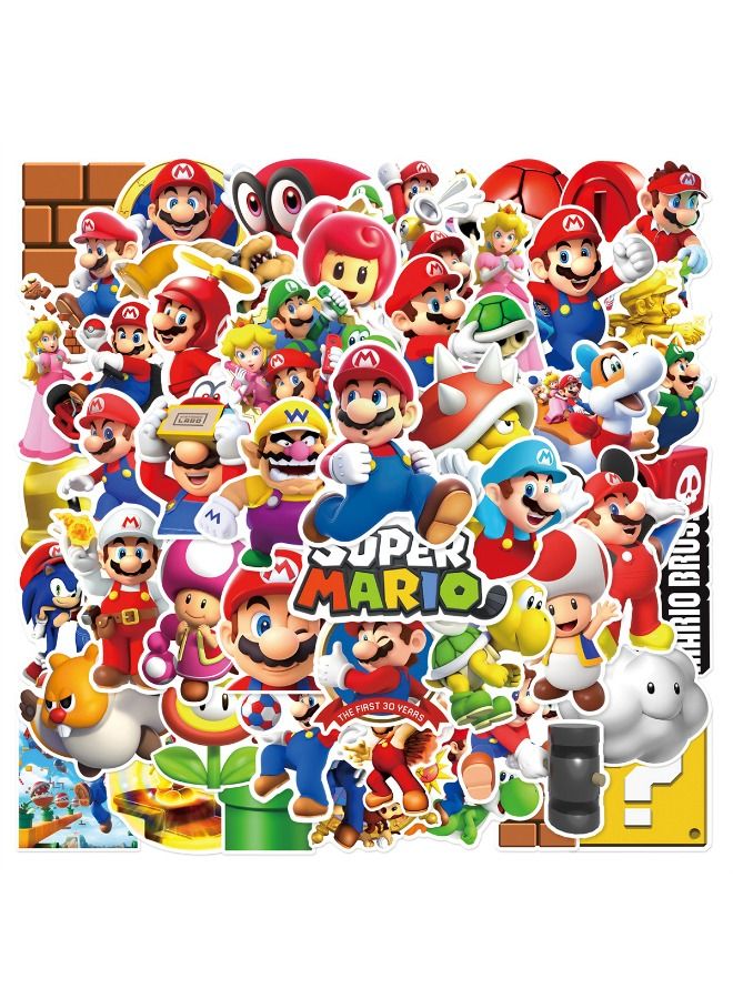 50PCS Supermario Stickers, HD Fine Color Printing, Waterproof Stickers for Laptop,Skateboard, Water Bottles,Computer,Phone,Guitar, Stickers for Kids Teens Adult - Image 1