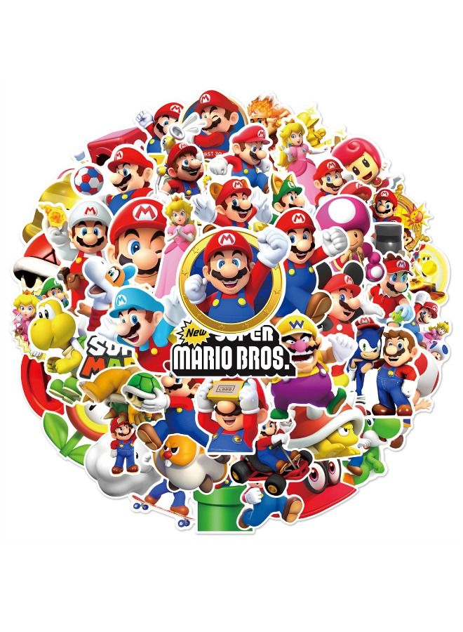 50PCS Supermario Stickers, HD Fine Color Printing, Waterproof Stickers for Laptop,Skateboard, Water Bottles,Computer,Phone,Guitar, Stickers for Kids Teens Adult - Image 2