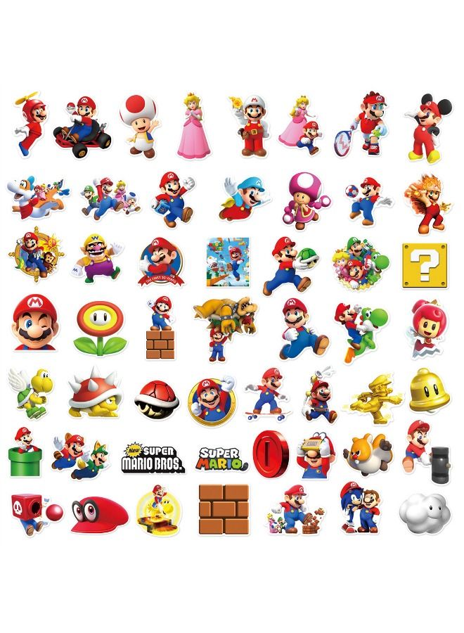 50PCS Supermario Stickers, HD Fine Color Printing, Waterproof Stickers for Laptop,Skateboard, Water Bottles,Computer,Phone,Guitar, Stickers for Kids Teens Adult - Image 3
