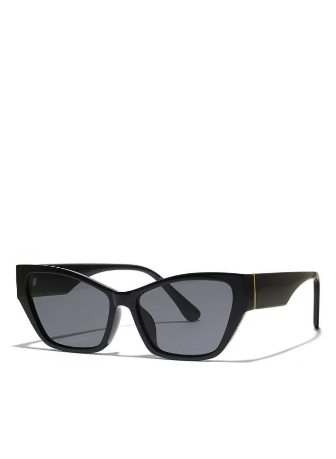 Blackout KAYLA Women Black Sunglasses - Frame Material: Thermoplastic Rubber (TR90)- Frame Color: Black-Lens Color: Gray  - Full Rim