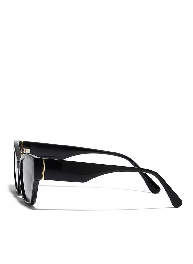 Blackout KAYLA Women Black Sunglasses - Frame Material: Thermoplastic Rubber (TR90)- Frame Color: Black-Lens Color: Gray  - Full Rim  - Image 3