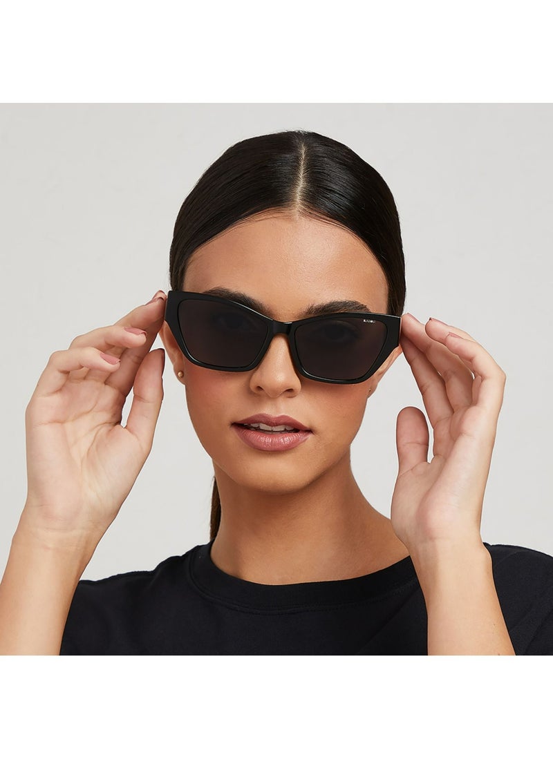 Blackout KAYLA Women Black Sunglasses - Frame Material: Thermoplastic Rubber (TR90)- Frame Color: Black-Lens Color: Gray  - Full Rim  - Image 4