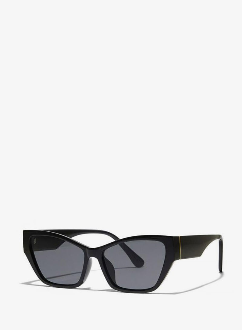 Blackout KAYLA Women Black Sunglasses - Frame Material: Thermoplastic Rubber (TR90)- Frame Color: Black-Lens Color: Gray  - Full Rim - Image 2