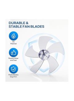 COMFET COMFET 16 inch Pedestal Stand Fan with Remote Control and LED Display, Wide Oscillation, 3 Speed Levels & Adjustable Height, 5 Leaf AS Blade & 7.5 Hours Timer, Perfect for Homes, Offices & Bedrooms.  - Image 3