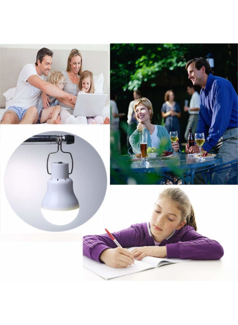 SYOSI Solar Light Bulb Remote Control, 350LM Portable Outdoor Solar Powered Lamp LED Lighting for Camp Tent Night Fishing Emergency Lights Flash (Pack of 2+Remote Control) - Image 4