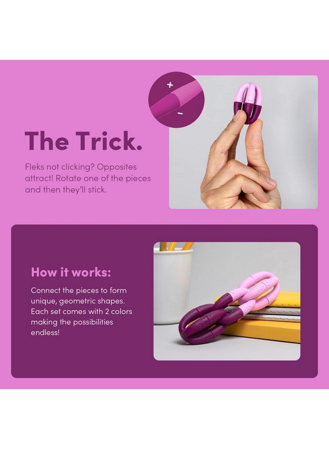 Speks Fleks Silicone 6Piece Building Set Mulberry Fun Desk Toy For Adults - Image 5