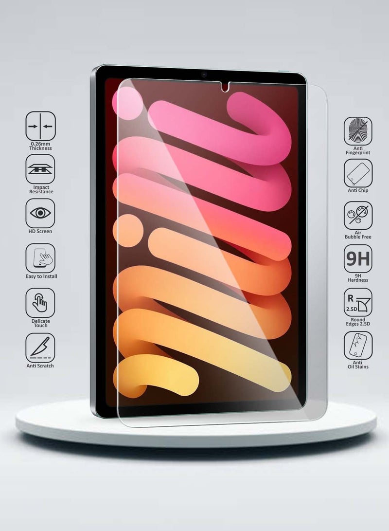 Wtech Apple iPad mini 5G (8.3 inch) (A17 Pro) 7th Generation 2024 WTech Premium Series Curved Edges Full Cover Tempered Glass Screen Protector - Clear - Image 2