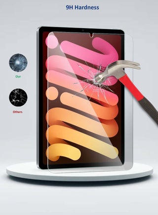 Apple iPad mini 5G (8.3 inch) (A17 Pro) 7th Generation 2024 WTech Premium Series Curved Edges Full Cover Tempered Glass Screen Protector - Clear - view 3