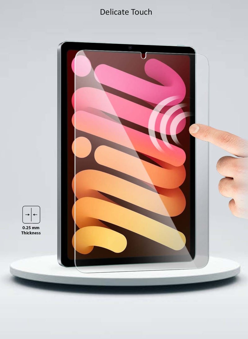 Wtech Apple iPad mini 5G (8.3 inch) (A17 Pro) 7th Generation 2024 WTech Premium Series Curved Edges Full Cover Tempered Glass Screen Protector - Clear - Image 4