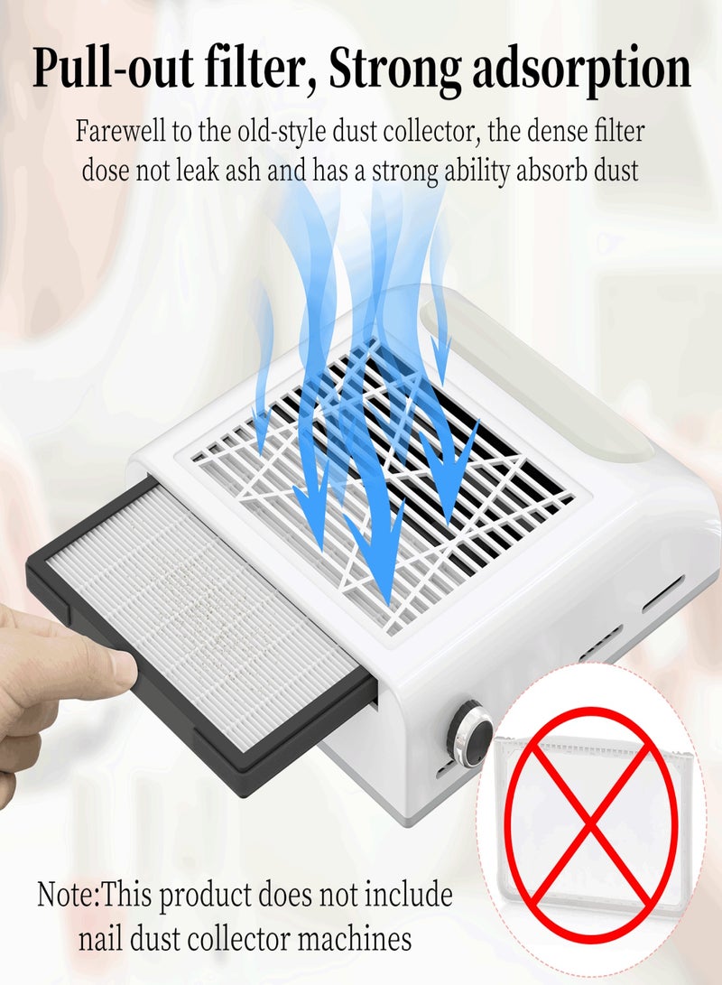 Aiseely For 858-8 Pull-out Nail Art Vacuum Cleaner Filter Reusable Filter High Density Nail Collection Mesh Filter - Image 3