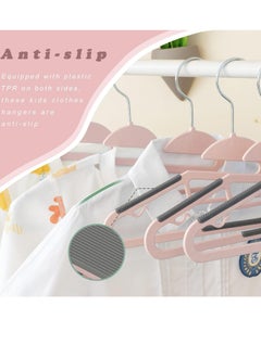 Red Dot Gift 50 Pack of Non-Slip Kids Hangers, Plastic Hangers, S-Slide 12″ (30cm) with 360° Swivel Hook Space Saving for Children Closet.  - Image 5