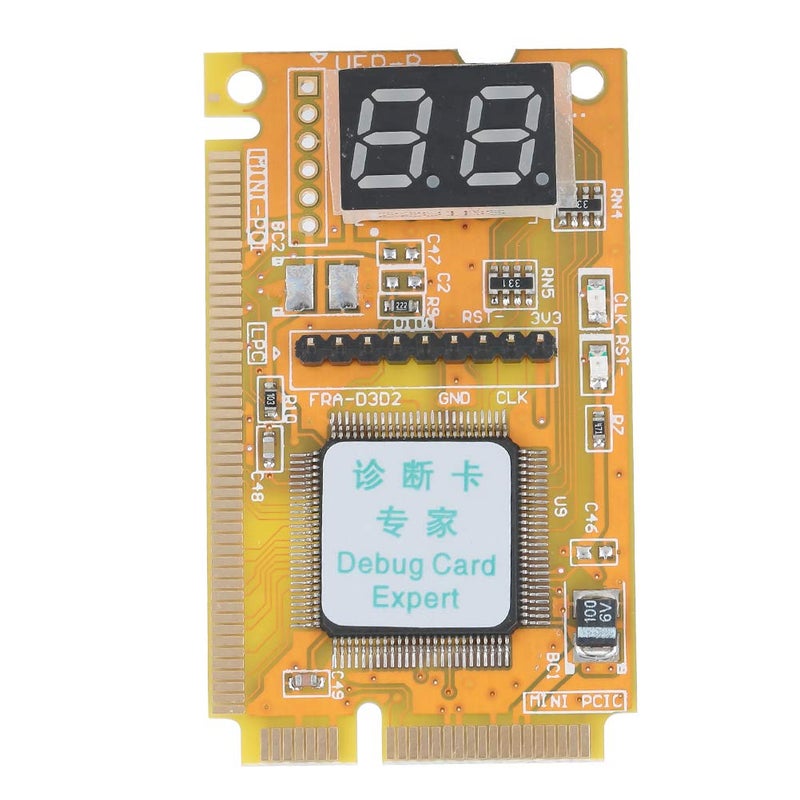 Yellow ABS 3 in 1 Type C Debug Card Laptop Diagnostic Card with Mini PCI E LPC Interface for Motherboard Testing - Image 2