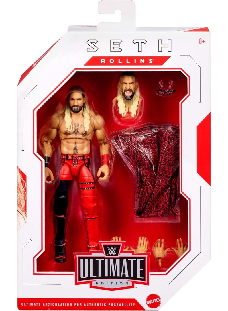 دبليو دبليو إي مجسم WWE Ultimate رقم 7 – سيث رولينز | مجسم حركة WWE | مجسم سيث رولينز قابل للاقتناء | مجسم مصارع | لعبة WWE قابلة لتغيير الوضعيات | مجسم لنجم WWE | لعبة مصارعة قابلة للاقتناء | مجسم حركة للأطفال | هدية لمحبي WWE - Image 2