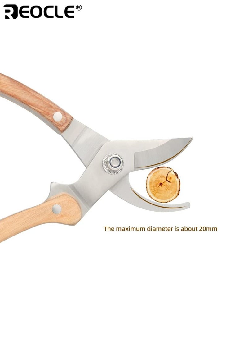 ريوكل المقصات الخشب مقبض حديقة القص كيت نبات التقليم مقص حديقة القاطع زهرة مقصات اليد شجرة القص السيكاتير قص القص للبستنة أدوات البستنة المريحة هدية البستانيين - Image 4