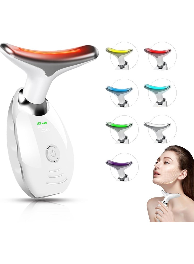 RATSAW Electric Face Massager, Portable High Frequency Heating Massage Face Lifting, 3 Modes and 7 Color Lights Beauty Device,45℃ Beauty Skin Care Tool,SkinTightening and Lifting, EMS Face Massage - Image 1