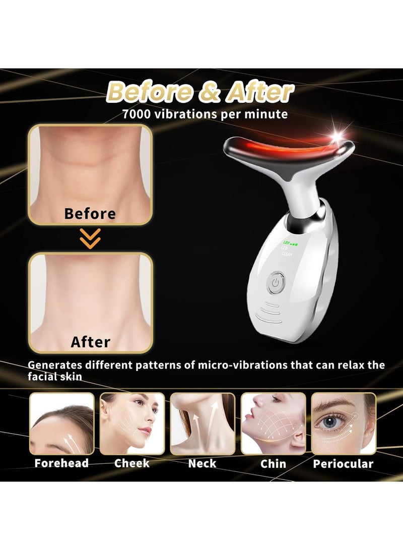 RATSAW Electric Face Massager, Portable High Frequency Heating Massage Face Lifting, 3 Modes and 7 Color Lights Beauty Device,45℃ Beauty Skin Care Tool,SkinTightening and Lifting, EMS Face Massage - Image 4