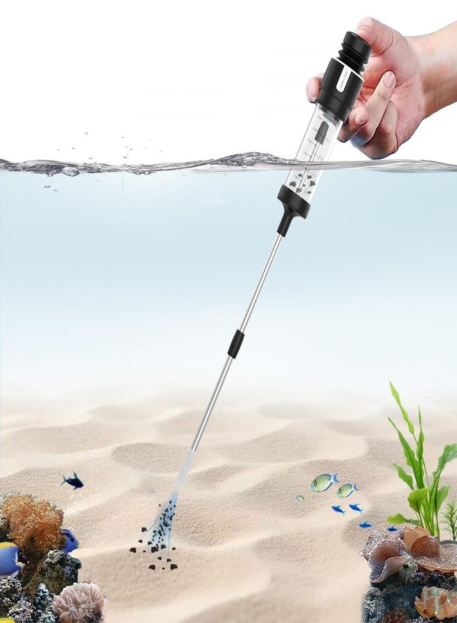 Carefree Fish أنبوب تغذية متطور لجمع فضلات الأسماك والشعاب المرجانية، مزود بمضخة شفط متطورة لحوض السمك من كيرفري. - Image 1