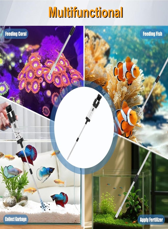 Carefree Fish أنبوب تغذية متطور لجمع فضلات الأسماك والشعاب المرجانية، مزود بمضخة شفط متطورة لحوض السمك من كيرفري. - Image 2