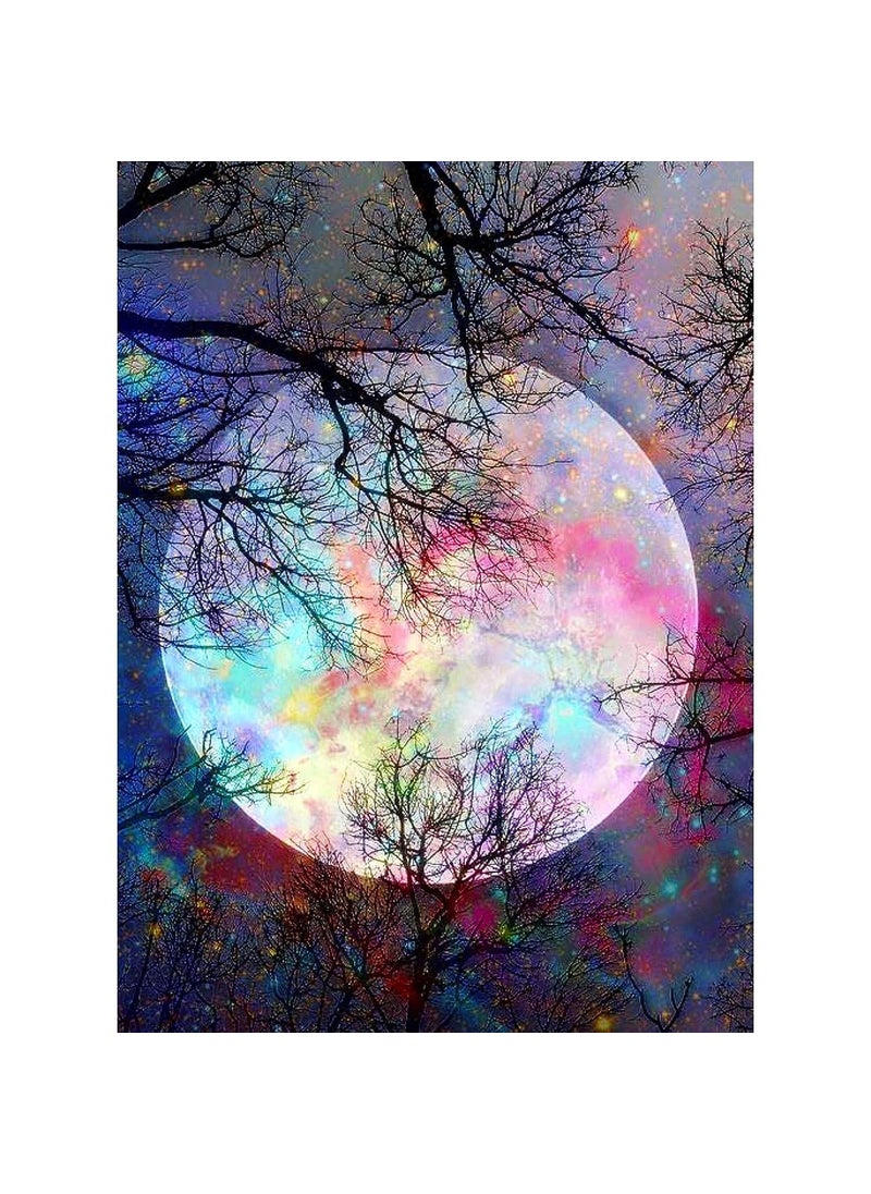 PEGRIM PEGRIM 5D Diamond Painting by Number Kit Bright Moon Full Drill Embroidery Cross Stitch Picture Supplies Arts Craft Wall Sticker Decor 118x158 inch  - Image 1