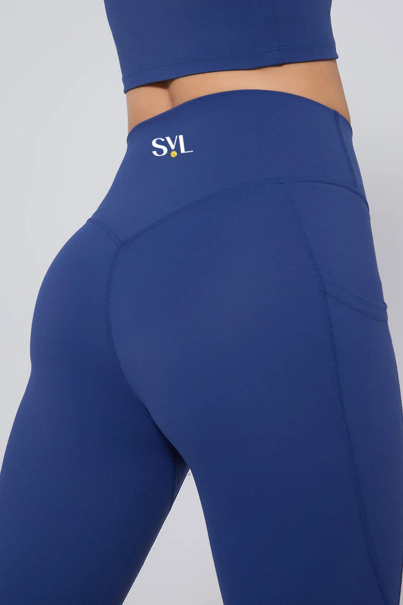SVL Dark Blue Women's Sports Leggings with Pockets - Dark Blue - SVL for Women | Best Price UAE