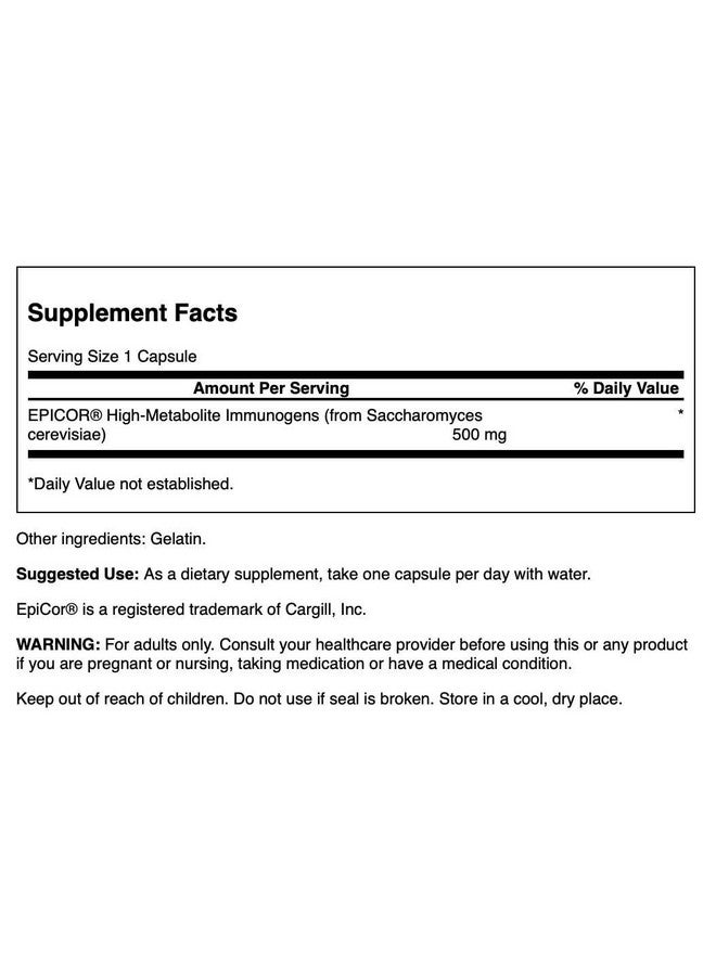 Swanson Premium Brand Swanson Postbiotic Immune Formula Featuring Epicor 500 mg 60 Caps - Image 2