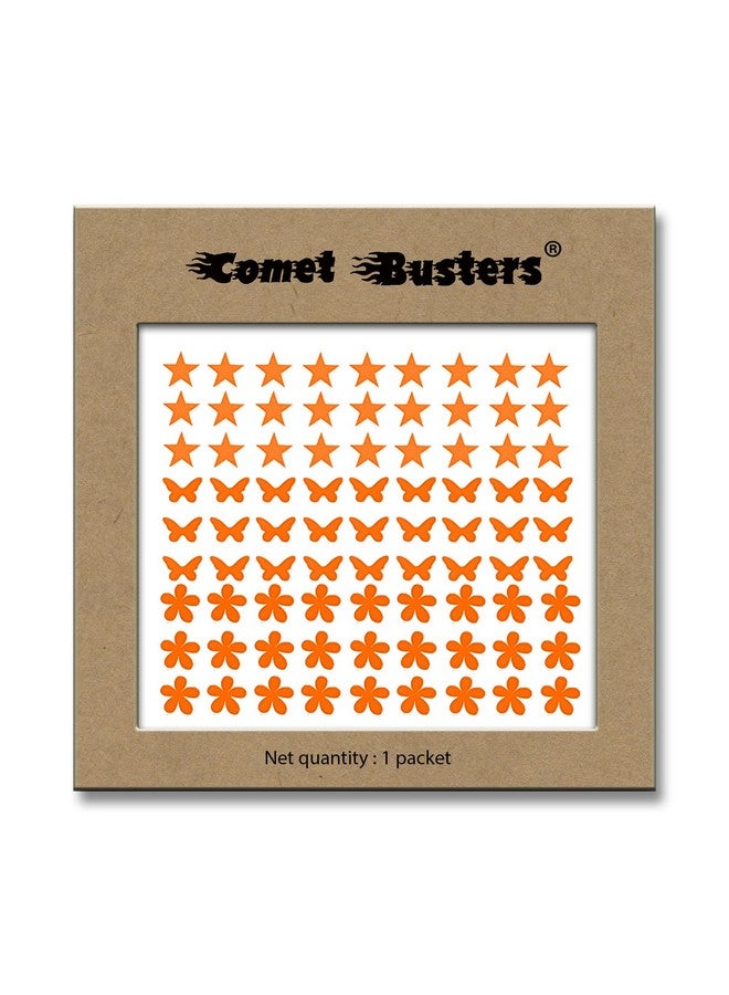Comet Busters Self Adhesive Cute Nail Decoration Decals, Nail Art Stickers (Orange) (NAO025) - Image 4